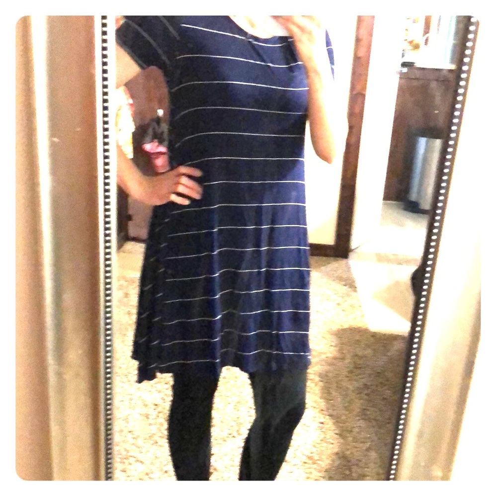 Navy stripe dress